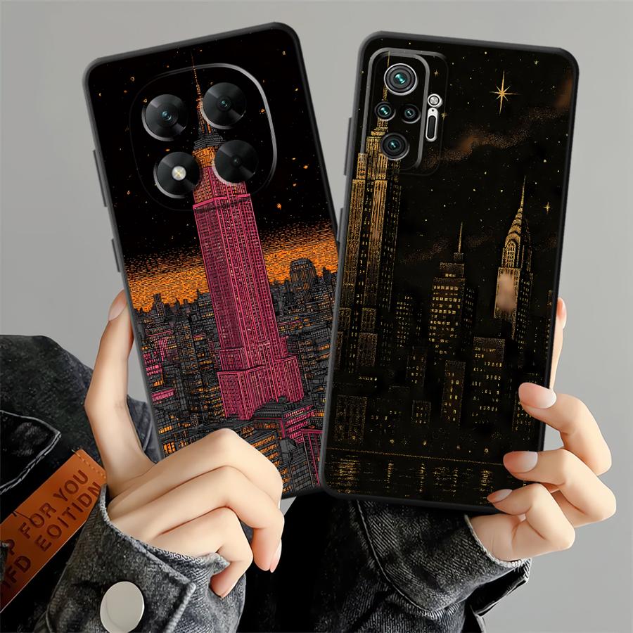 Phone Cases Nyc - Retro NYC Skyline Art Print Phone