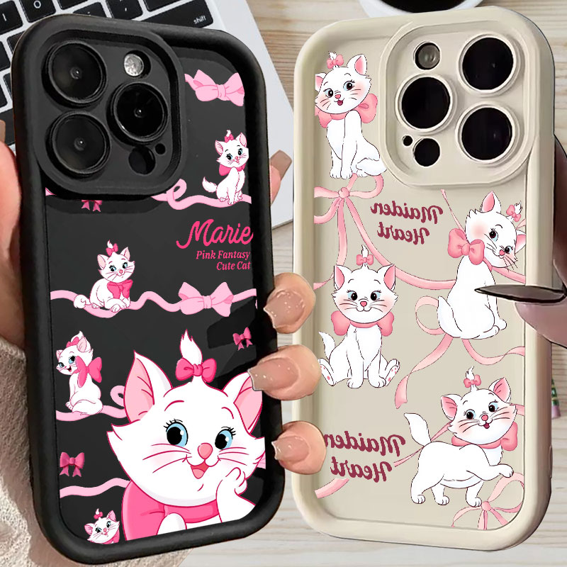 Phone Cases Cat - Disney Pink Marie Cute Cat Silicon