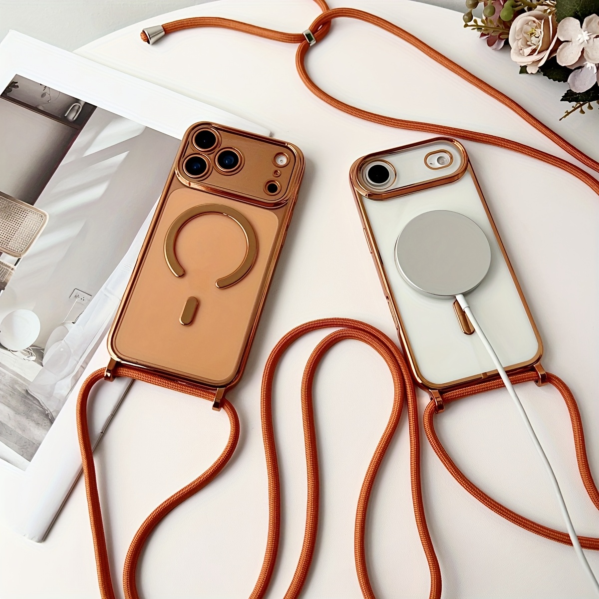 Phone Cases With Magsafe - Luxury Necklace Cord Rope Lanyard Plating