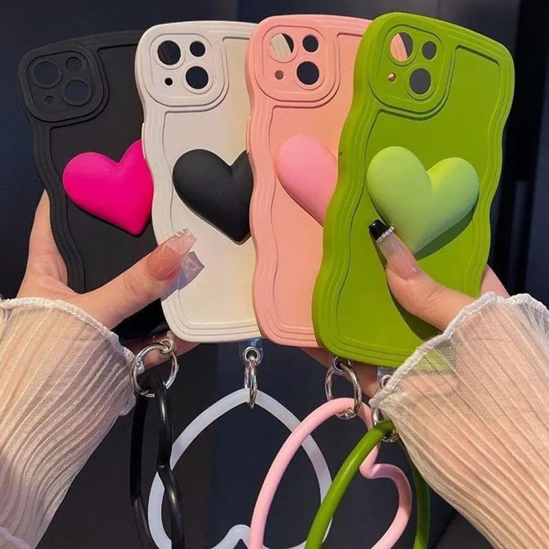 Phone Cases Burga - Heart Ring Liquid Silicone Waves Phone