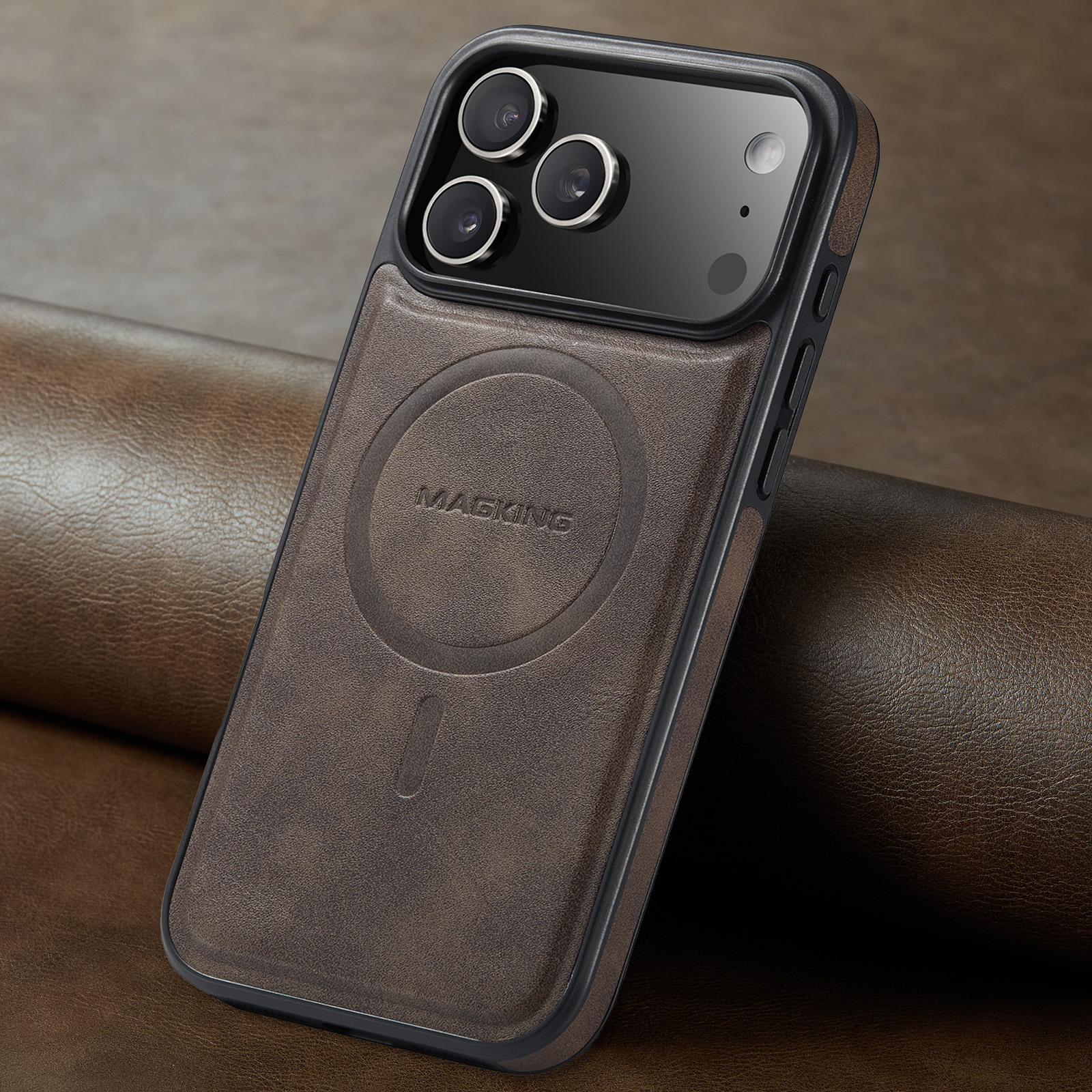 Phone Cases Brand - Leather Brand Magnetic Charging Phone Case