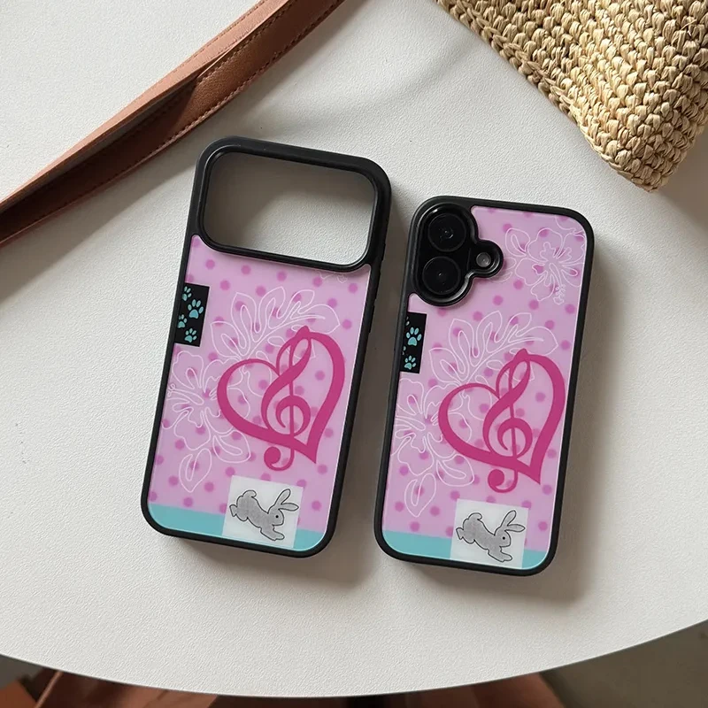 Phone Cases For Girls - Fashion Cute Girl Pink Rabbit Stickers
