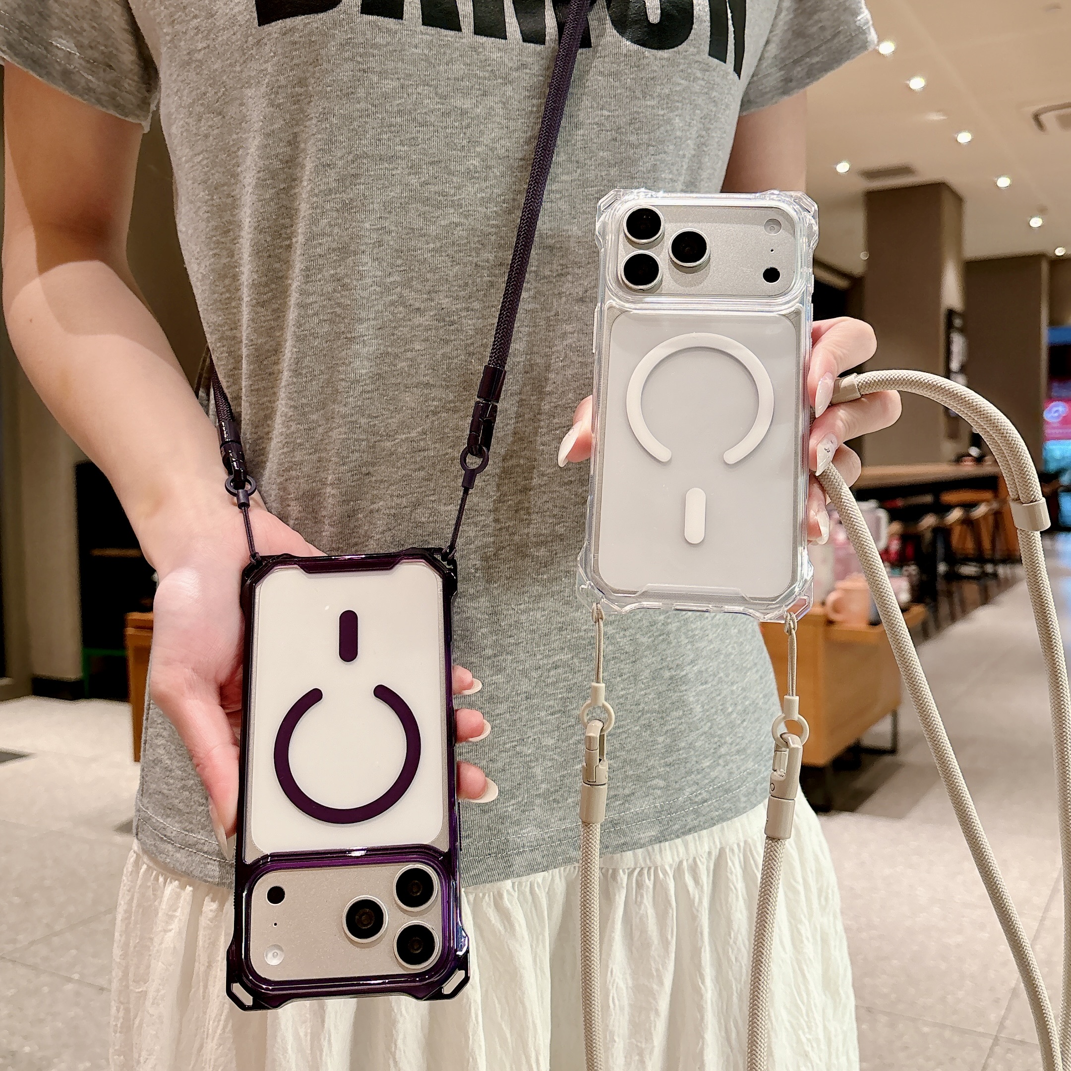Phone Cases With Magsafe - Clear Magnetic Lanyard Phone Case For