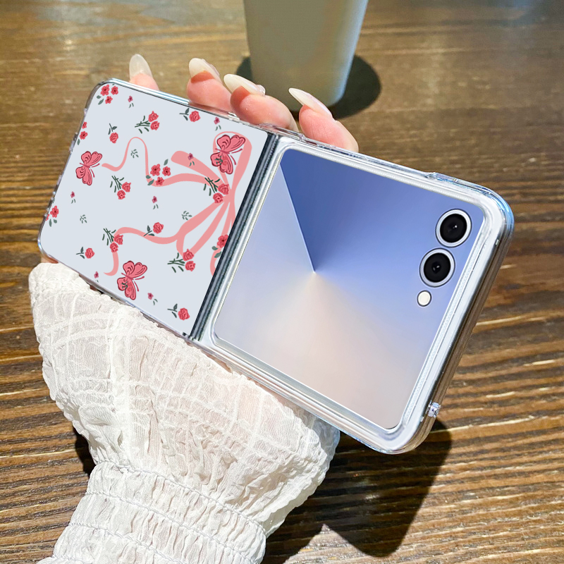 Cherry Bow Pattern Phone Case  - Phone Cases Z Flip 6 review and price