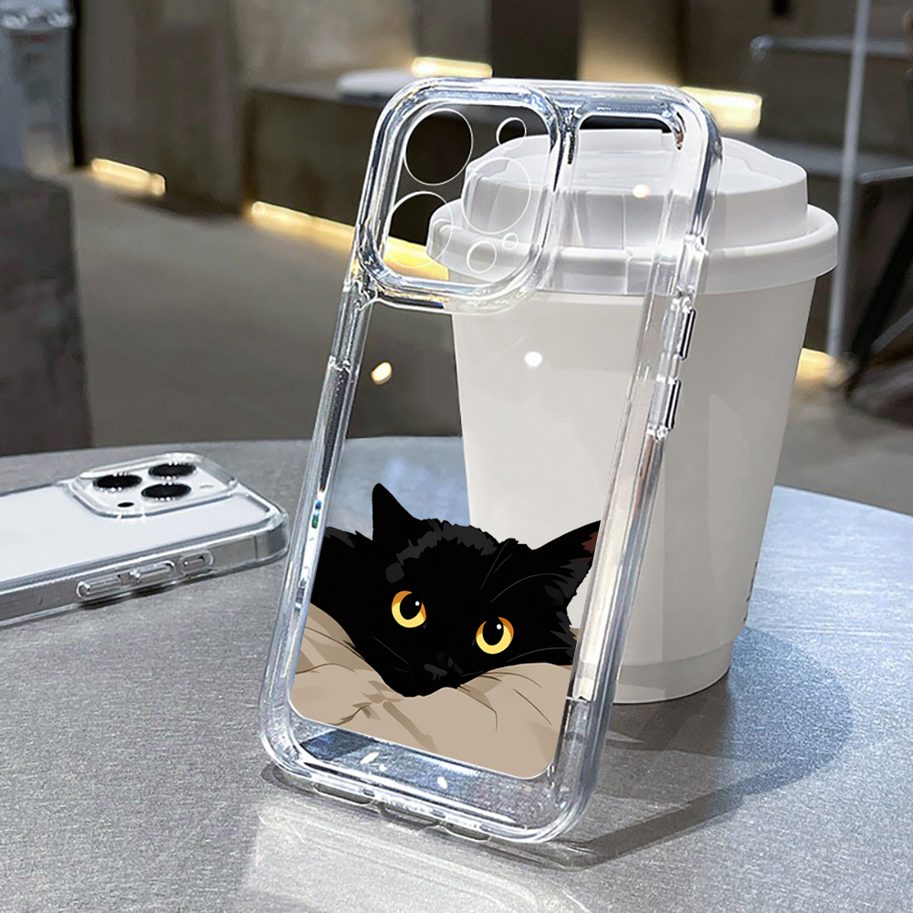 Black Cat Funny Couple Fashion - Phone Cases Cat review and price