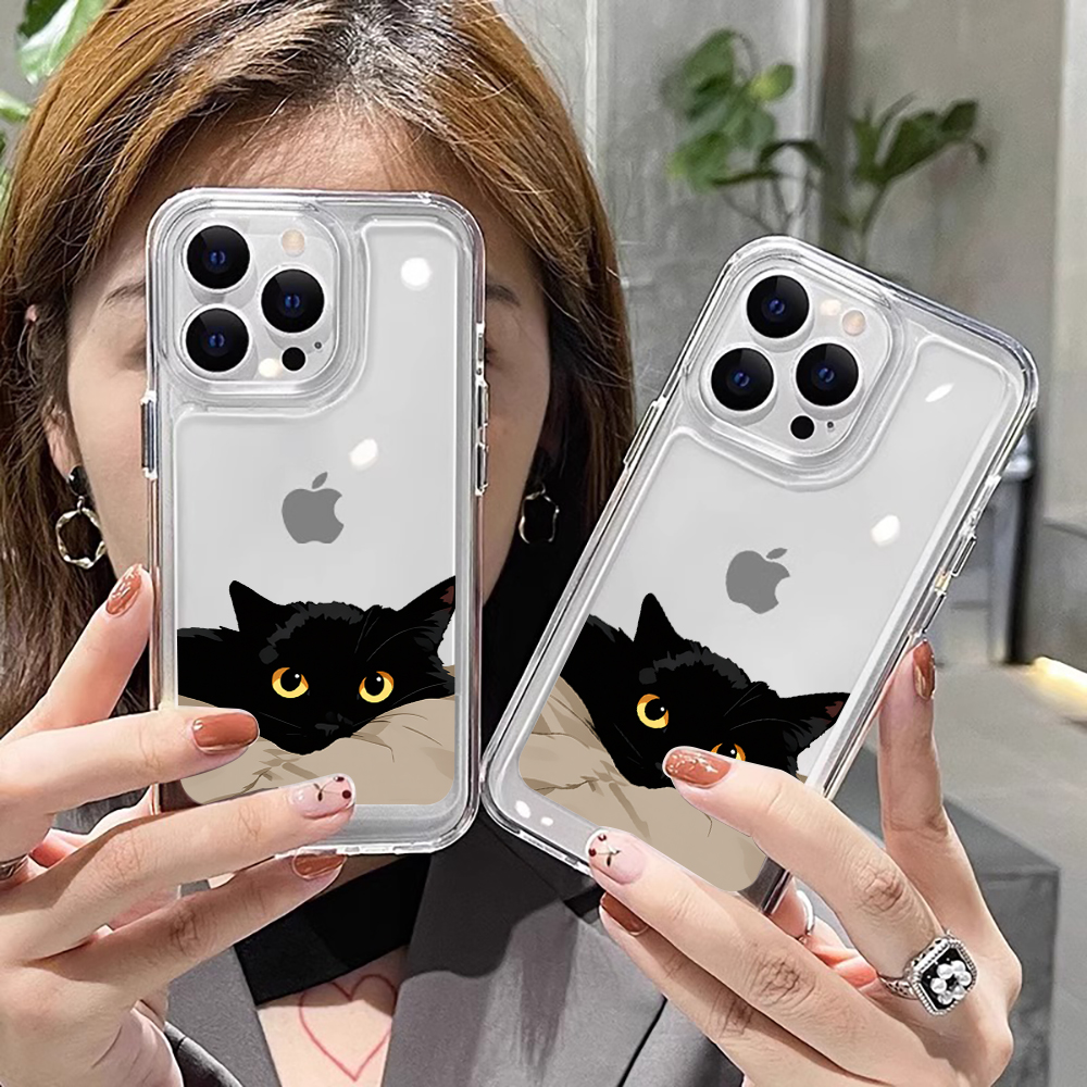 Black Cat Funny Couple Fashion - Phone Cases Cat review and price