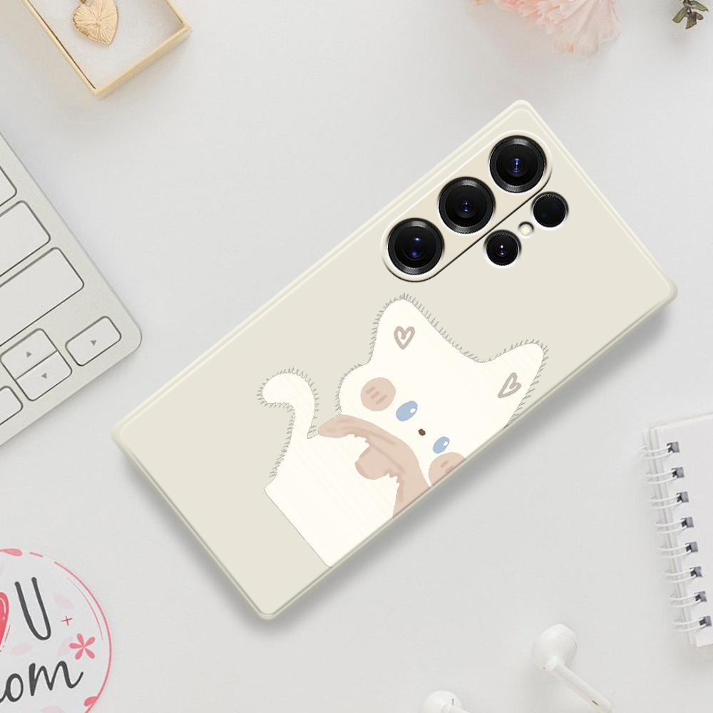 Cute White Cat Phone Case For  - Phone Cases Cat review and price