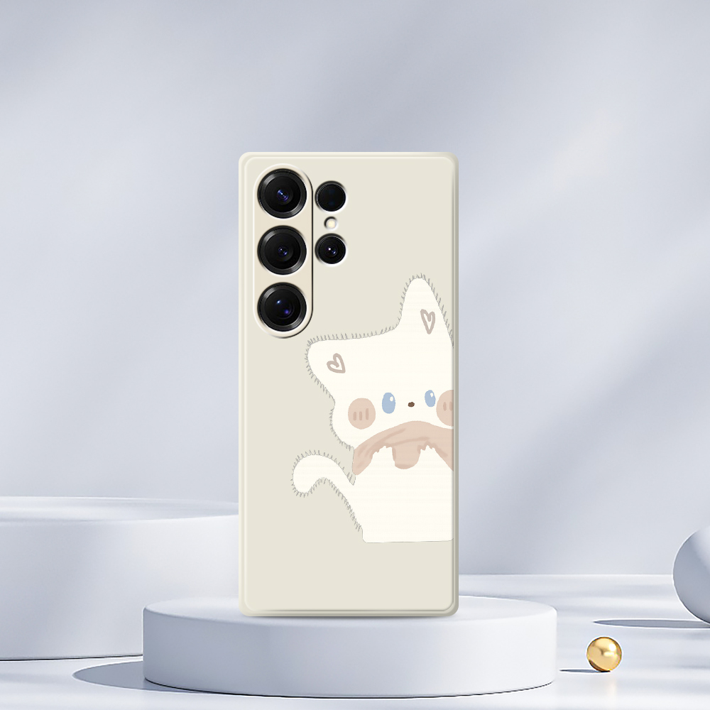 Cute White Cat Phone Case For  - Phone Cases Cat review and price