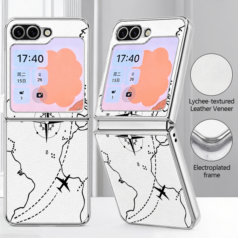 Airplane Route Print Lychee Te - Phone Cases Z Flip 6 review and price