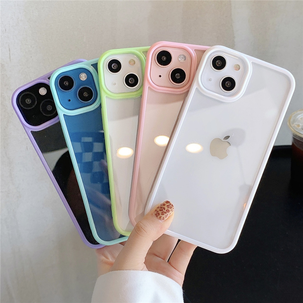 Candy Colored Acrylic Transpar - Phone Cases Burga review and price