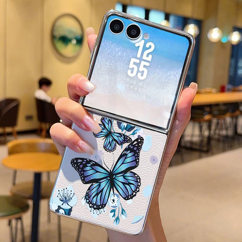 Purple Butterfly PU Leather Ph - Phone Cases Z Flip 6 review and price