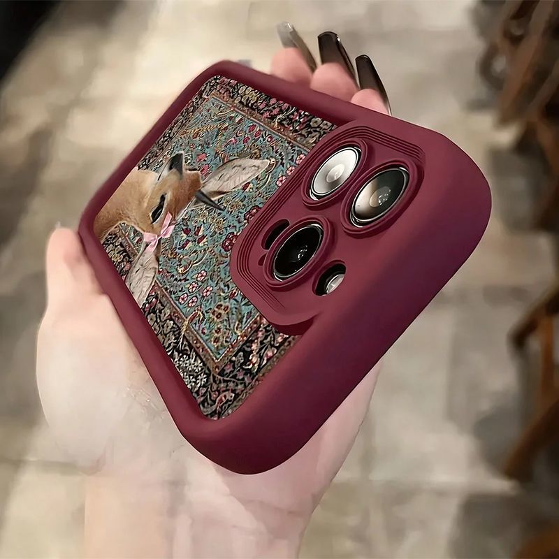 Wine Red Tapestry Deer Print C - Phone Cases Red Deer review and price
