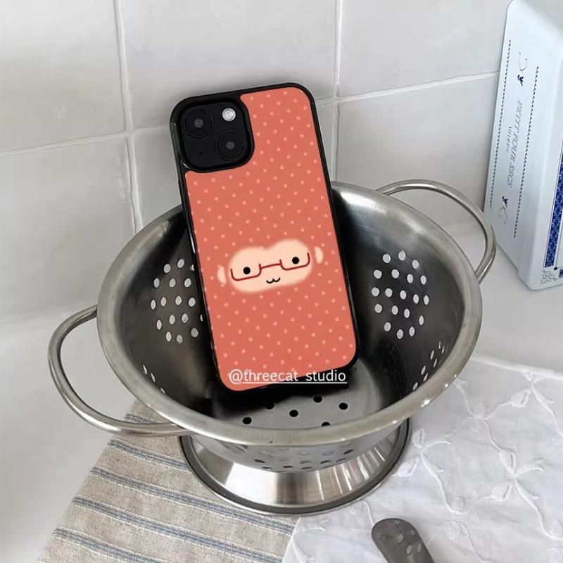 Red Glasses Monkey Face Polka  - Phone Cases Polka Dot review and price