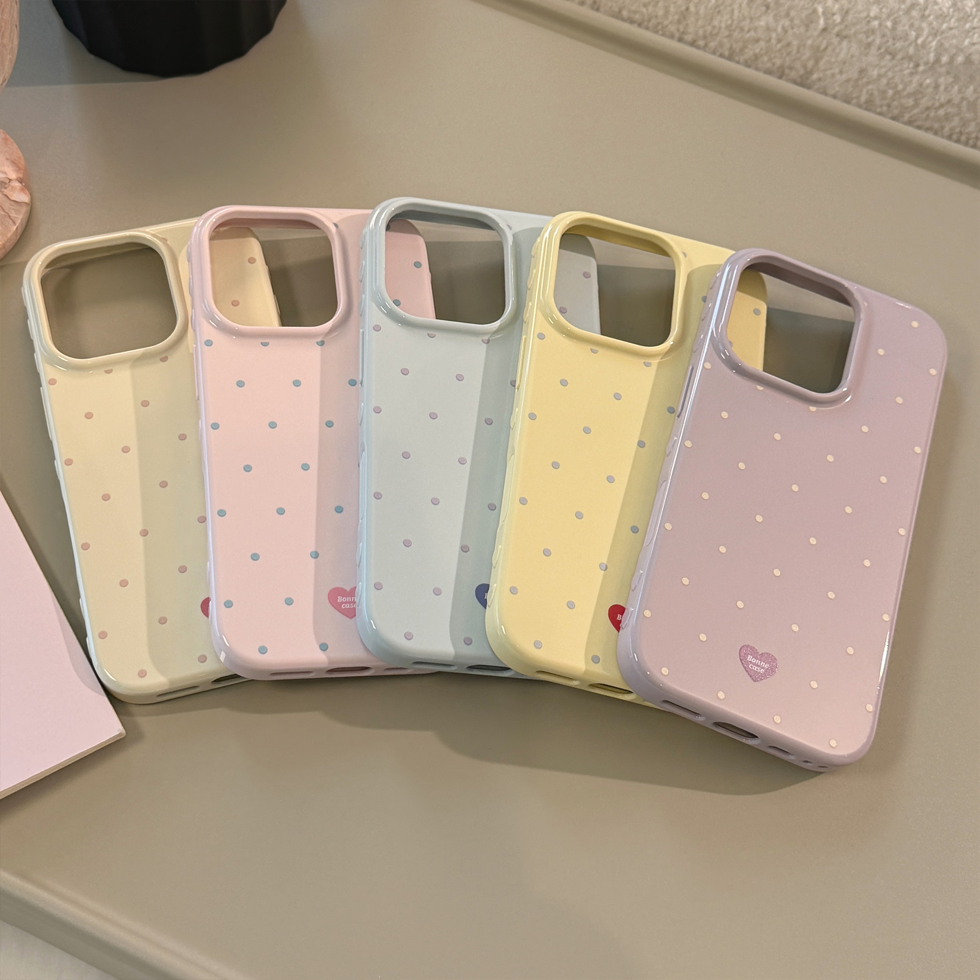 Korean Full Screen Candy Color - Phone Cases Polka Dot review and price