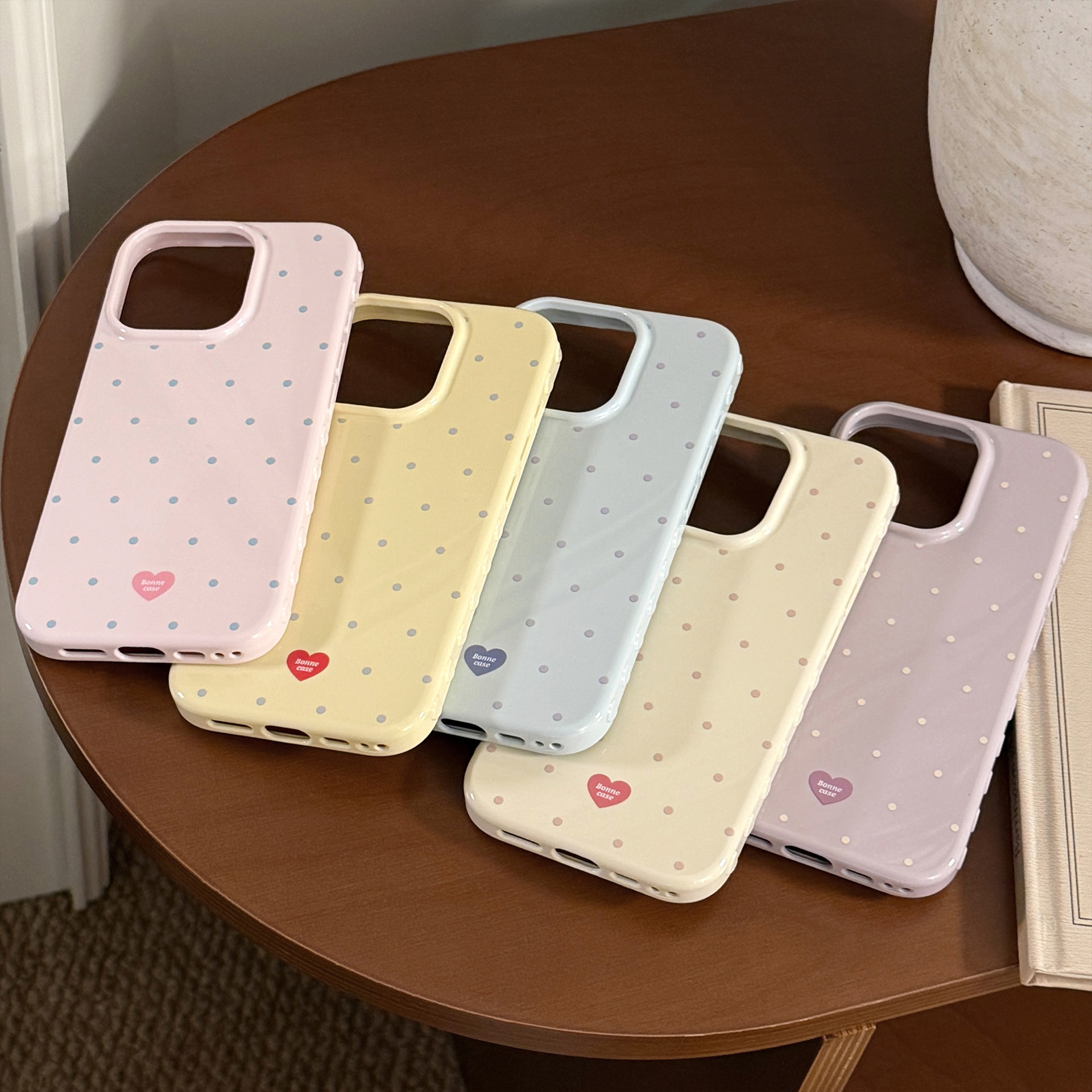 Korean Full Screen Candy Color - Phone Cases Polka Dot review and price