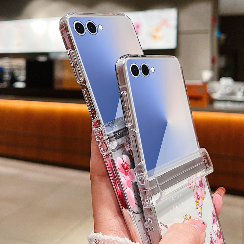 Pink Flower Printed Phone Case - Phone Cases Z Flip 6 review and price