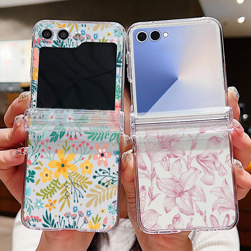 Colored Flowers Print Phone Ca - Phone Cases Z Flip 6 review and price