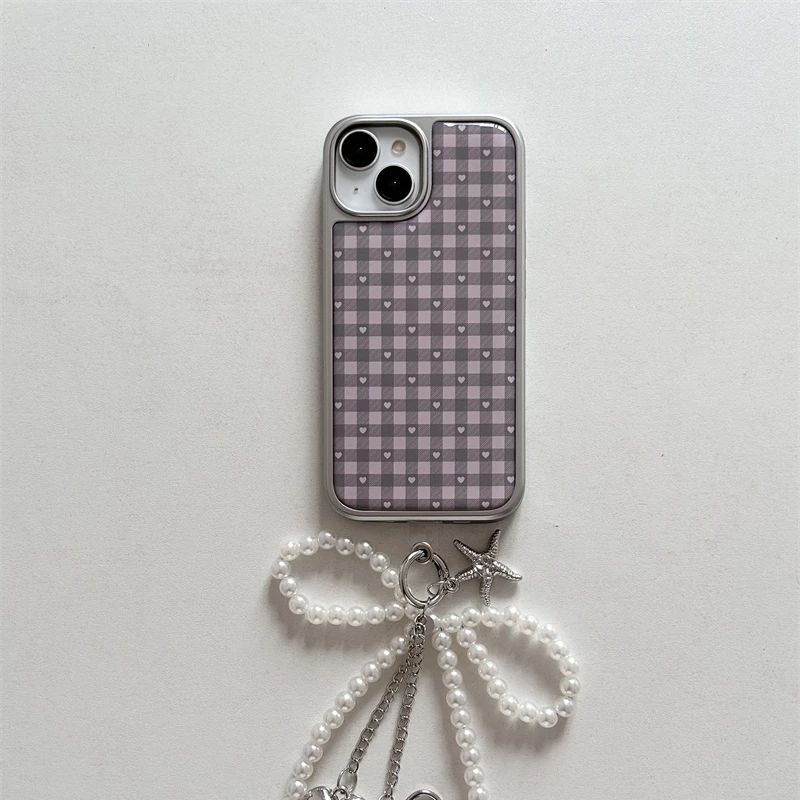 Pink Purple Heart-Shaped Check - Phone Cases For Girls review and price