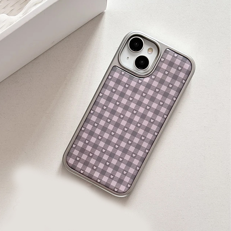Pink Purple Heart-Shaped Check - Phone Cases For Girls review and price