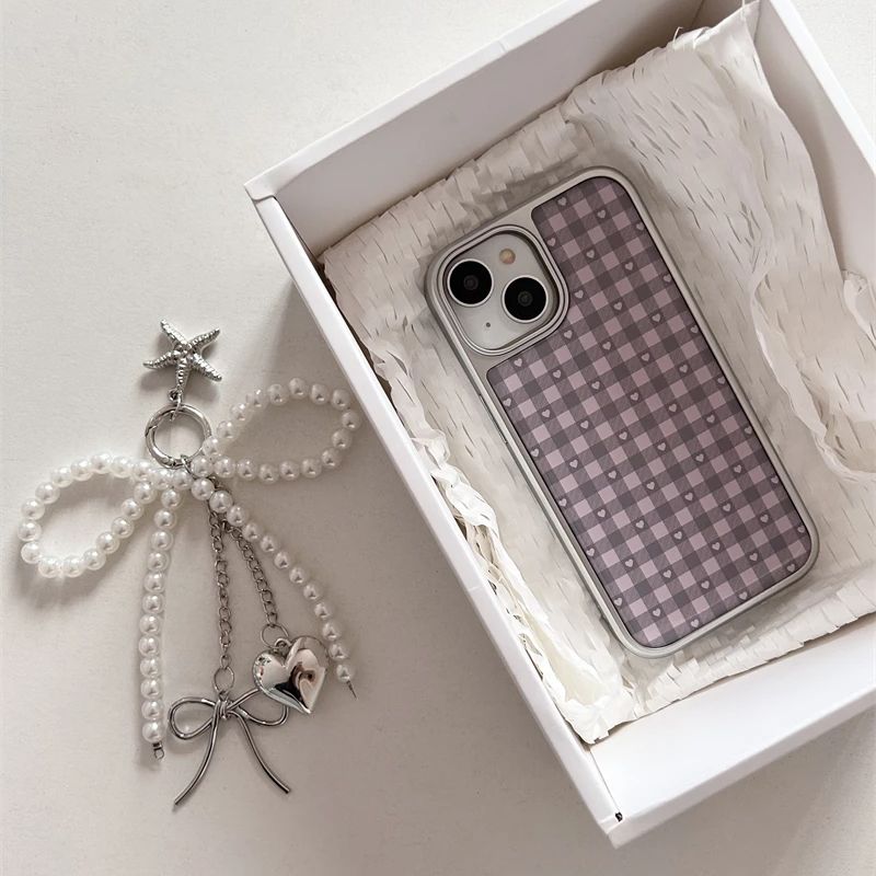 Pink Purple Heart-Shaped Check - Phone Cases For Girls review and price