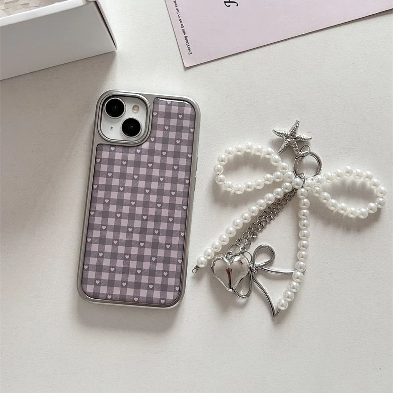 Pink Purple Heart-Shaped Check - Phone Cases For Girls review and price