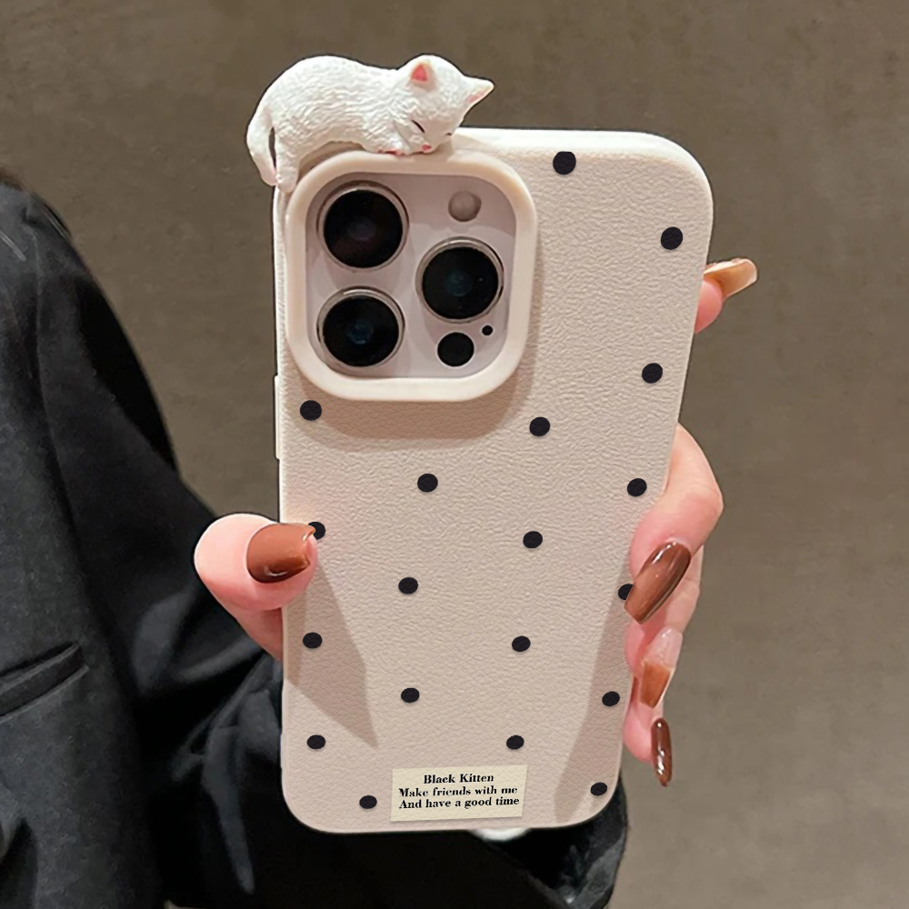 Cute 3D Cat Dot Case For iPhon - Phone Cases Cat review and price