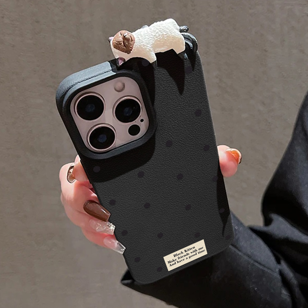 Cute 3D Cat Dot Case For iPhon - Phone Cases Cat review and price