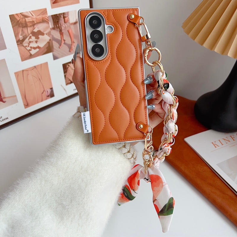 Luxury Wave Pattern Leather Ph - Phone Cases Z Fold 6 review and price