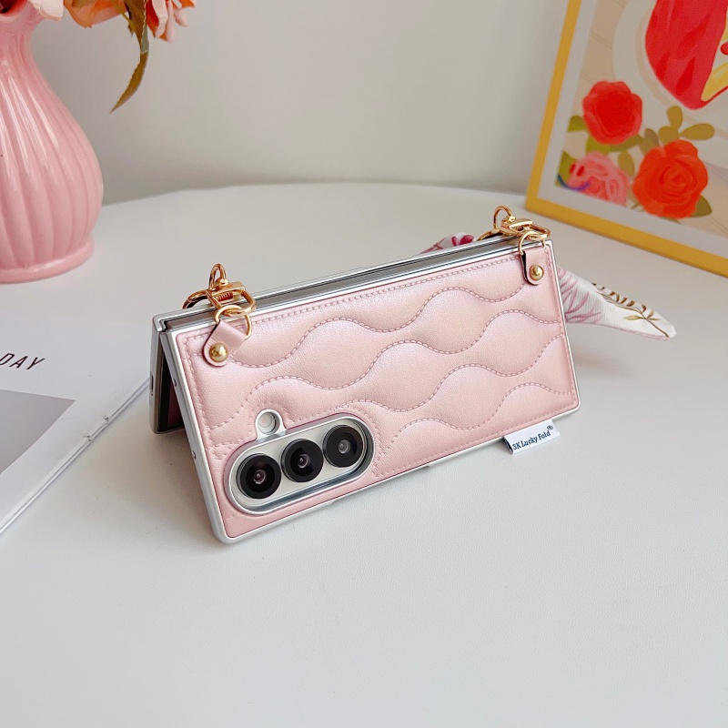Luxury Wave Pattern Leather Ph - Phone Cases Z Fold 6 review and price