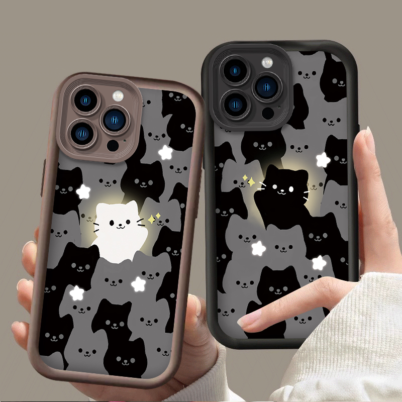 Lovely Cartoon Cat Silicone Co - Phone Cases Cat review and price