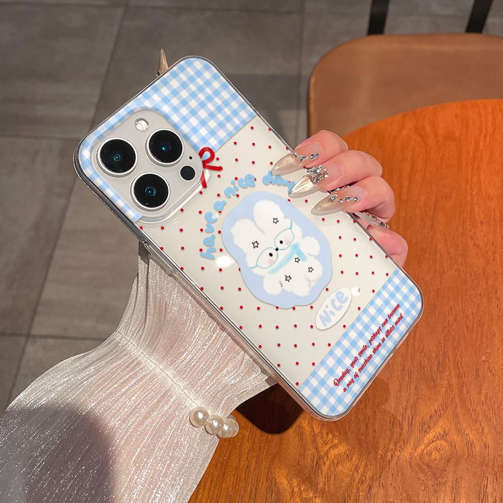 Cartoon Cute Rabbit Red Polka  - Phone Cases Polka Dot review and price