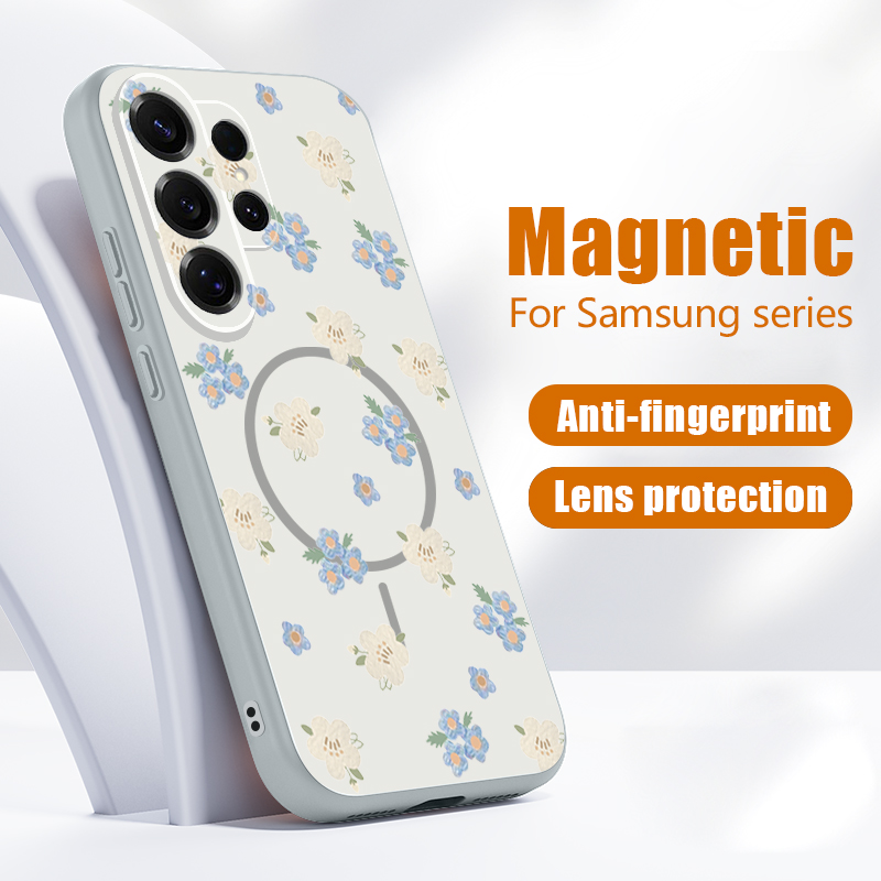 Blue Flowers Pattern Case For  - Phone Cases Galaxy S26 Ultra review and price