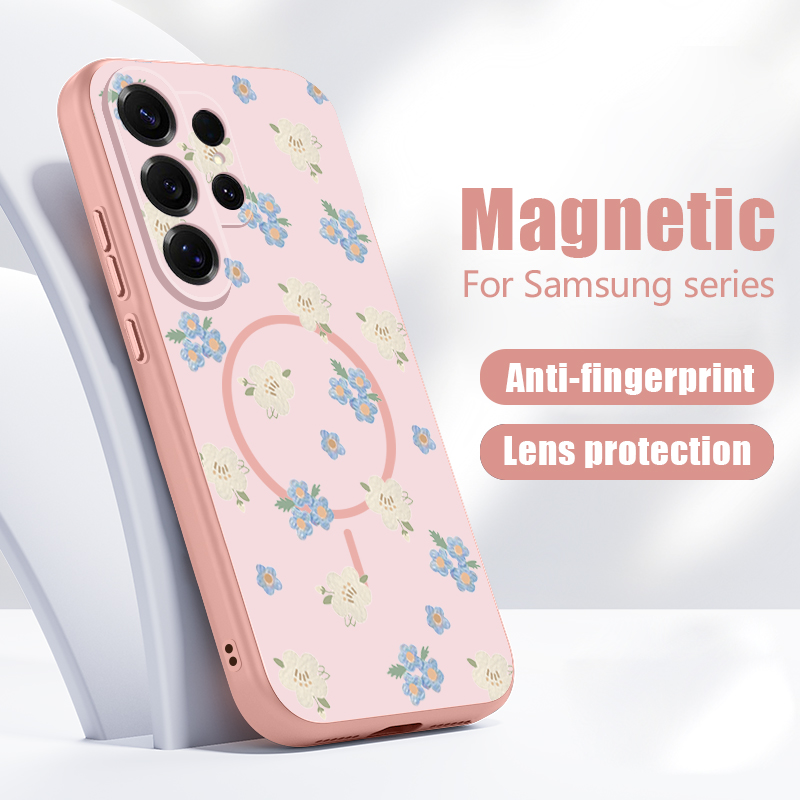 Blue Flowers Pattern Case For  - Phone Cases Galaxy S26 Ultra review and price
