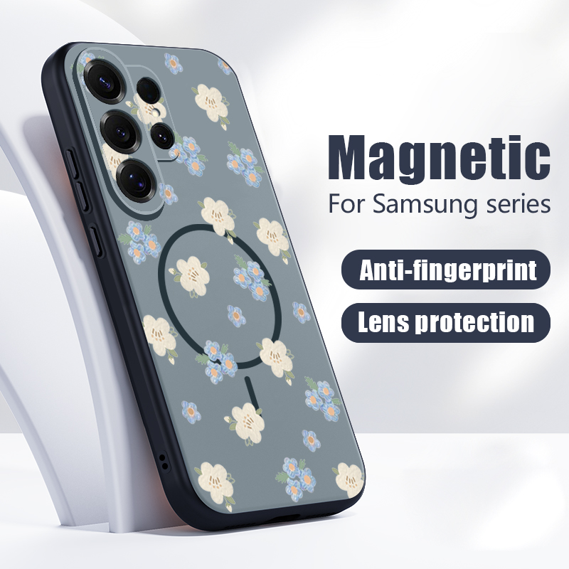 Blue Flowers Pattern Case For  - Phone Cases Galaxy S26 Ultra review and price