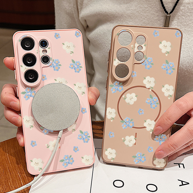 Blue Flowers Pattern Case For  - Phone Cases Galaxy S26 Ultra review and price