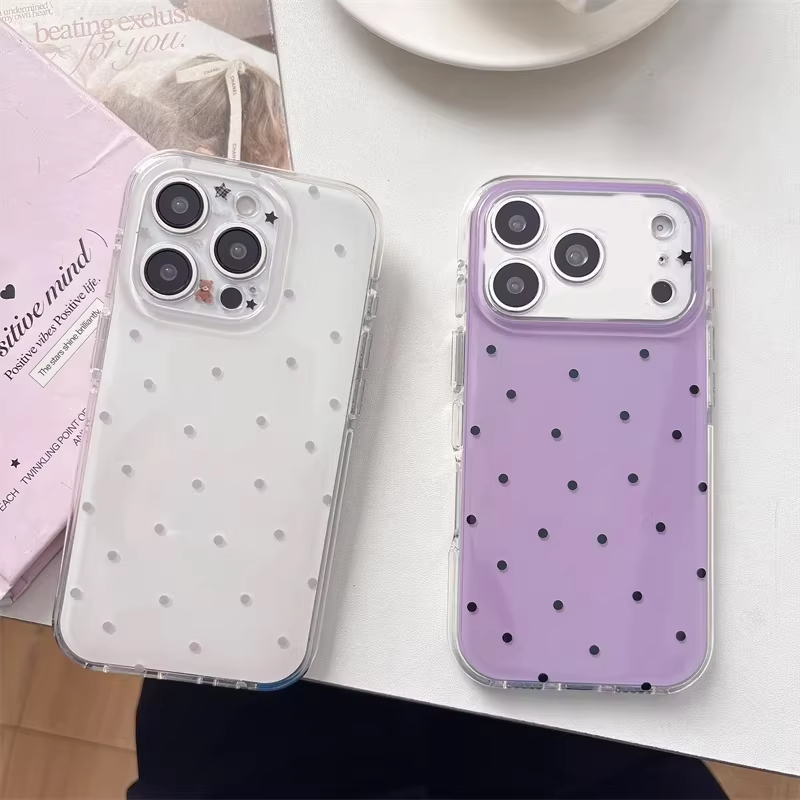 Minimalist Ins Style Purple Po - Phone Cases Polka Dot review and price