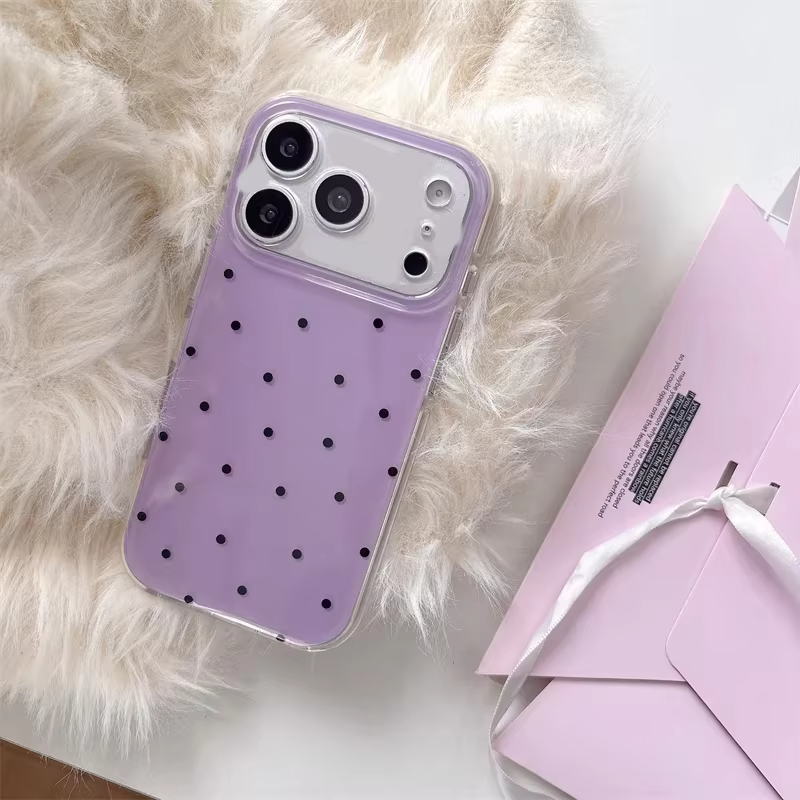Minimalist Ins Style Purple Po - Phone Cases Polka Dot review and price