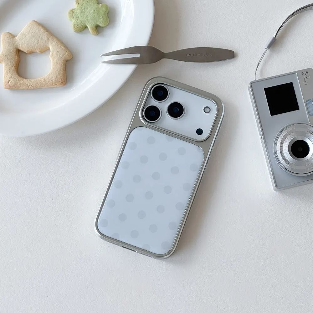 Korean Ins Minimalist Blue Pol - Phone Cases Polka Dot review and price