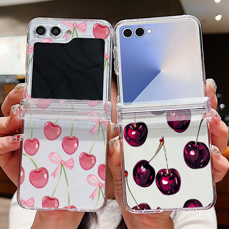 Pink Cherry Printed Phone Case - Phone Cases Z Flip 6 review and price