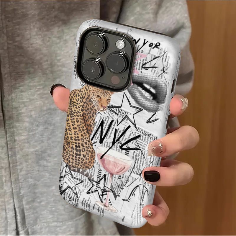 NYC Leopard & Cocktail Retro N - Phone Cases Nyc review and price
