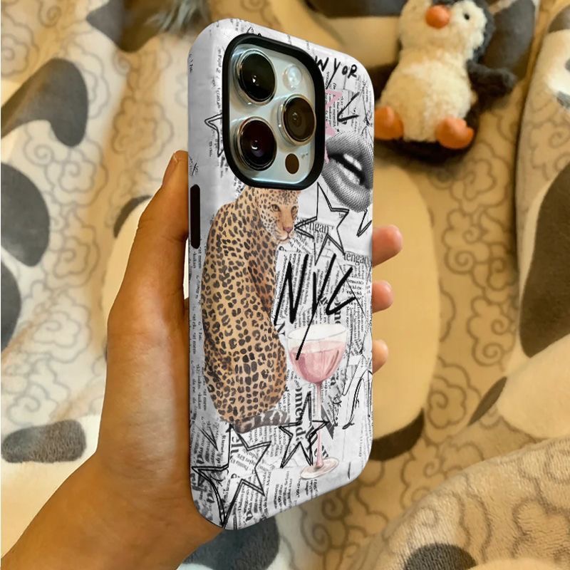NYC Leopard & Cocktail Retro N - Phone Cases Nyc review and price