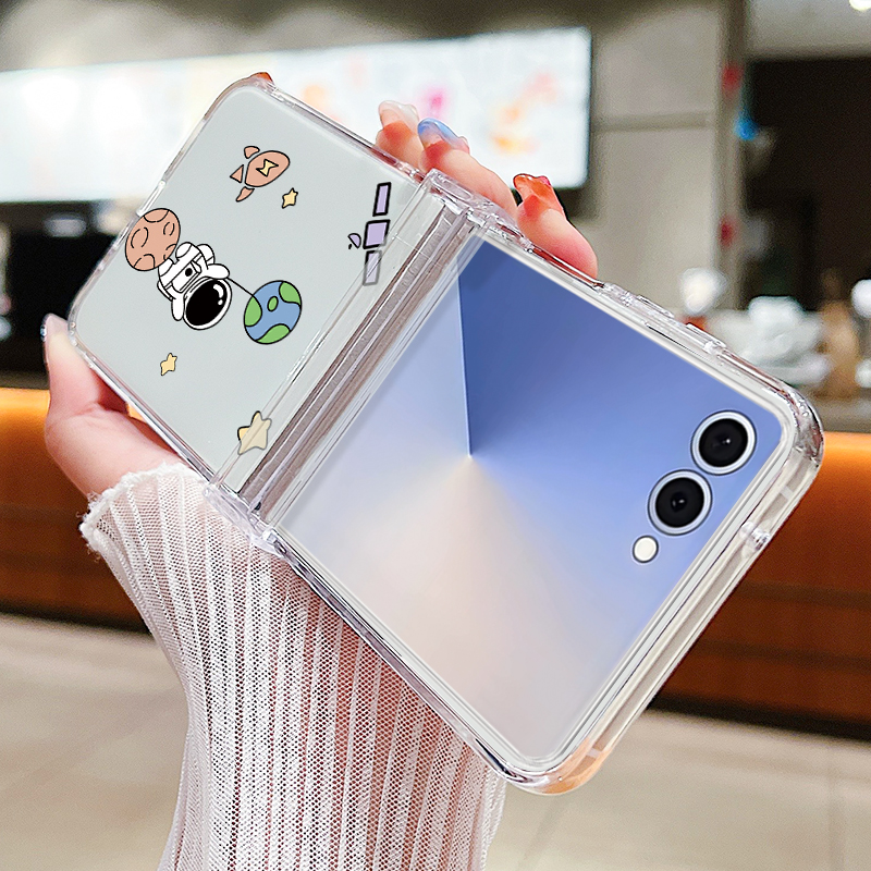 Astronauts Pattern Folding Pho - Phone Cases Z Flip 6 review and price