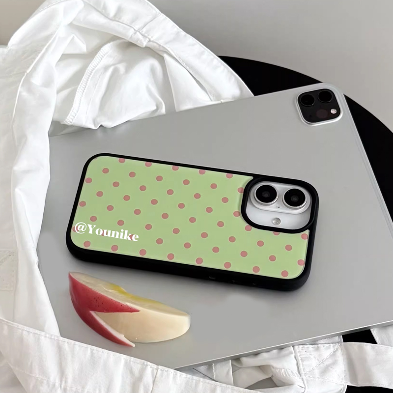 Ins Korean Retro Cartoon Green - Phone Cases Polka Dot review and price