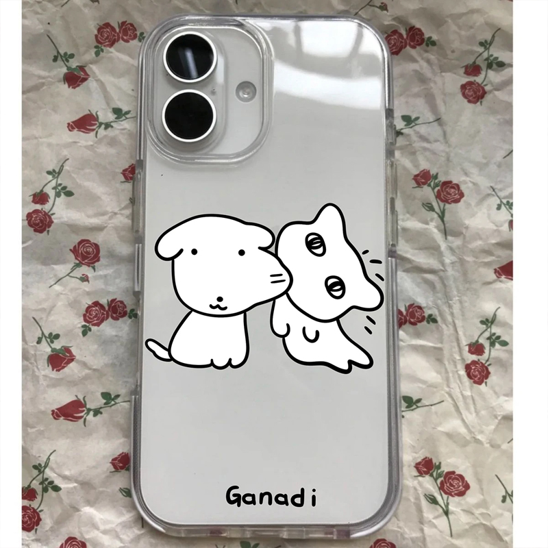 Korean Simple Cute Cartoon Pup - Phone Cases Cat review and price