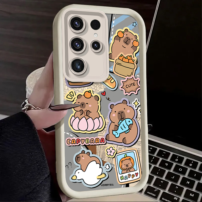 Cute Capybara Hamburger Phone  - Phone Cases For Samsung S21 5G review and price