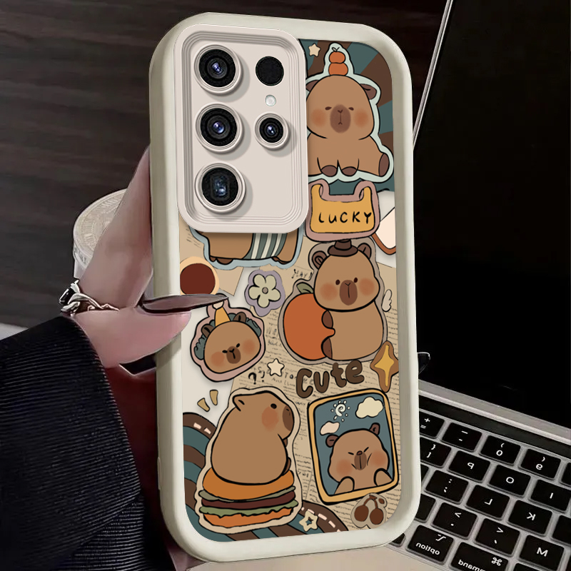 Cute Capybara Hamburger Phone  - Phone Cases For Samsung S21 5G review and price